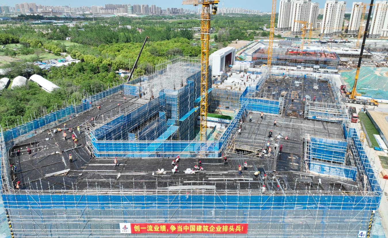 安徽三建合肥一中淝河校區項目。安徽建工集團供圖